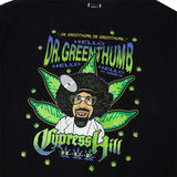 Buy Huf x Cypress Hill Dr Greenthumb Graphic Tour dates style T-Shirt Black. 100% Cotton construct. Front and back print details. Buy now pay later. Shop the best range of Skate Tees at Tuesdays Skate Shop.