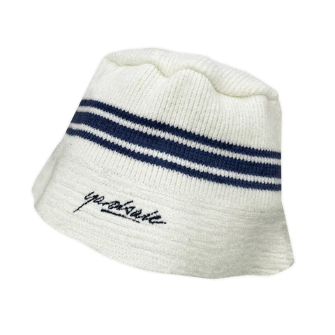 Buy Yardsale Chenille Bucket Hat White. Ribbed knit cotton bucket hat. Jacquard striped pattern. Yardsale script embroidered detail. Tuesdays Skateshop, UK. Best for Yardsale in the UK with the largest range, best prices and multiple secure payment options.