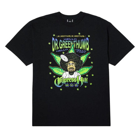 Buy Huf x Cypress Hill Dr Greenthumb Graphic Tour dates style T-Shirt Black. 100% Cotton construct. Front and back print details. Buy now pay later. Shop the best range of Skate Tees at Tuesdays Skate Shop.