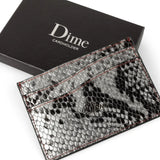 Buy Dime MTL Embossed Leather Card Holder Silver Snake Skin. 100% Leather construct. 4 Interior card pockets. Note slots. Embossed Foil logo detailing. Shop the biggest and best range of Dime MTL in the UK at Tuesdays Skate Shop. Fast Free delivery, 5 star customer reviews, Secure checkout & buy now pay later options at Tuesdays Skate Shop.