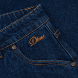 Buy Dime MTL Classic Denim Shorts Indigo, Embroidered script logo on left leg. Dime Yellow Woven tab detail on right leg. Shop the best Range of Dime at Tuesdays with the best prices, Fast free delivery, Buy now pay later payment plans & 5 star customer feedback. 