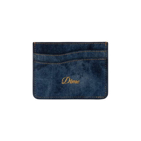 Buy Dime MTL Cursive Card Holder Indigo Denim. 100% Leather construct. 4 Interior card pockets. Note slots. Embossed Foil logo detailing. Shop the biggest and best range of Dime MTL in the UK at Tuesdays Skate Shop. Fast Free delivery, 5 star customer reviews, Secure checkout & buy now pay later options at Tuesdays Skate Shop.