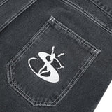 Buy Yardsale Phantasy Loose fit denim Jeans in Charcoal. Slit side pockets with back flat pockets. YS  Yardsale embroidered detailing on pocket. Light soft cotton construct. Straight fit. For further information please feel free to open chat. Buy now Pay Later with Klarna. Shop now Pay Later with Clearpay. Free Shipping and Delivery options. Tuesdays Skateshop.