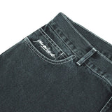 Buy Yardsale Phantasy Loose fit denim Jeans in Charcoal. Slit side pockets with back flat pockets. YS  Yardsale embroidered detailing on pocket. Light soft cotton construct. Straight fit. For further information please feel free to open chat. Buy now Pay Later with Klarna. Shop now Pay Later with Clearpay. Free Shipping and Delivery options. Tuesdays Skateshop.