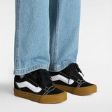 Buy Vans Knu Skool Chunky Skate Shoes in Black/Gum at Tuesdays Skateshop Bolton. Suede Upper construct. Puffy 3D sidestripe. Reissued 90's low profile, nostalgia. Red tab detail at heel. Chunky Laces. Waffle Sole. VN0009QCB9M1. Fast Free delivery options, Buy now pay later with Klarna/Clearpay & multiple secure checkout options. See our trustpilot reviews and shop with confidence.