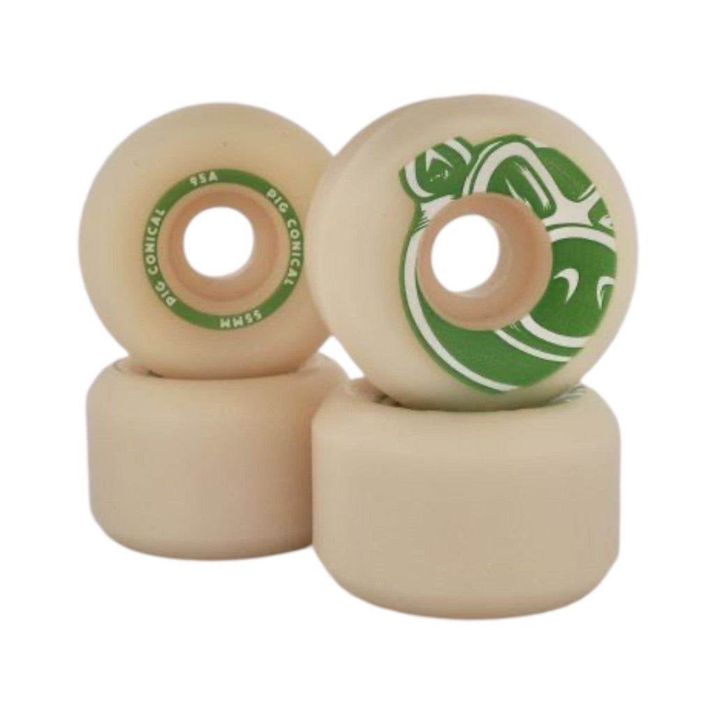 Buy Pig Wheels Pig Conical Skateboard Wheels 55 MM 95 A. Classic Shape, Strong urethane construct. Long lasting, Connoisseurs choice. Shop the best range of skateboarding wheels in the North West at Tuesdays Skate Shop Bolton. Highly rated on trust pilot and in the streets. 