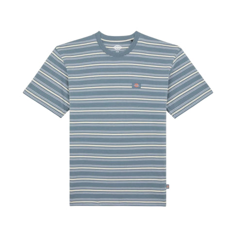 Buy Dickies Lewistown Stripe T-Shirt Stormy Weather DK0A4Z8SG701. 100% Soft cotton construct. Relaxed Fit. Woven tab detail. Shop the best range of Dickies Skate wear at Tuesdays Skate Shop. Fast Free Delivery options, Buy now pay later and Multiple secure checkout methods. Shop with confidence at Tuesdays with 5 star Trustpilot feedback.