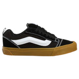 Buy Vans Knu Skool Chunky Skate Shoes in Black/Gum at Tuesdays Skateshop Bolton. Suede Upper construct. Puffy 3D sidestripe. Reissued 90's low profile, nostalgia. Red tab detail at heel. Chunky Laces. Waffle Sole. VN0009QCB9M1. Fast Free delivery options, Buy now pay later with Klarna/Clearpay & multiple secure checkout options. See our trustpilot reviews and shop with confidence.