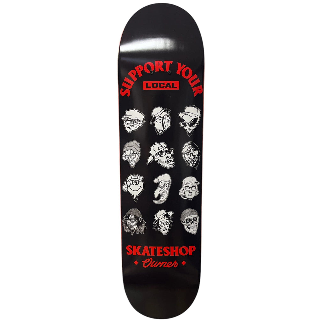 Buy Skate Shop Day '25 'Support Your Local Owner' Skateboard Deck 8.5". All decks come with free grip, please specify if you would like it applied or not. Printed by Burts Boards. Artwork By Jon Horner. SSD Exclusive. Buy now pay later and fast free delivery service at Tuesdays Skateshop.