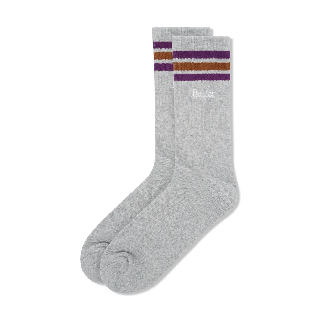 Buy Butter Goods Stripe Socks Ash Grey. 100% Acrylic construct. Butter detail on side. OSFA. Shop the best range of Buttergoods in the U.K. at Tuesdays Skate Shop. Fast Free delivery options, Buy now Pay Later & multiple secure payment methods at checkout. Best rates for Skate and Street wear.