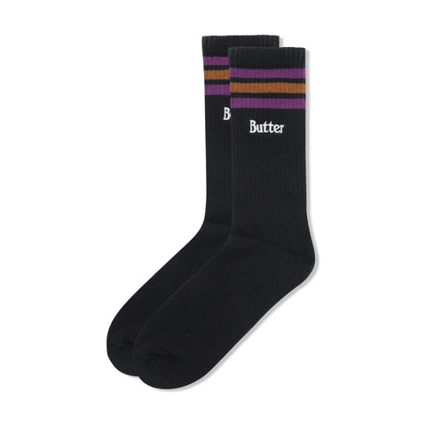 Buy Butter Goods Stripe Socks Black. 100% Acrylic construct. Butter detail on side. OSFA. Shop the best range of Buttergoods in the U.K. at Tuesdays Skate Shop. Fast Free delivery options, Buy now Pay Later & multiple secure payment methods at checkout. Best rates for Skate and Street wear.