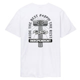 Buy Independent Truck Co. RTB Sledge T-Shirt White (Back Print)Regular Cut Tee. 100% Soft cotton construct. Front and Back print details. best range of Skateboarding Tees at Tuesdays Skate shop, Fast Free delivery and buy now pay later options. Consistent trusted 5 star customer feedback. 