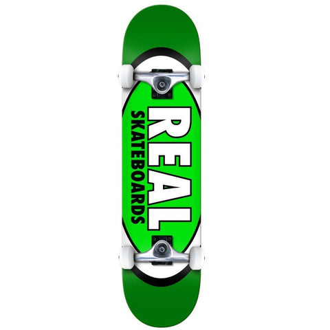 Buy Real Classic Oval Green Complete Skateboard 8". 7 Ply hard rock Maple construct. 5.0 Polished Raw trucks with PU cushioning riser pads. 52 MM X 32 MM 90A Wheels with Abec 5 bearings as standard. Ideal for a first time Full set up. 30.5" in length. Ideal for a beginner | First Timer | Complete Full Set Up. Buy now pay later with Klarna and ClearPay payment plans. Tuesdays Skateshop.