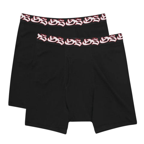 Buy Yardsale YS Boxer Shorts Black (2-Pack). Cotton Construct. Jacquard YS waistband. S/M - 28"-32" L/XL - 32"-36". Gift box ideal for christmas present.  Fast free UK delivery, Worldwide Shipping. Buy now pay later with Klarna and ClearPay payment plans at checkout. Pay in 3 or 4. Tuesdays Skateshop. Best for Palace in the UK.